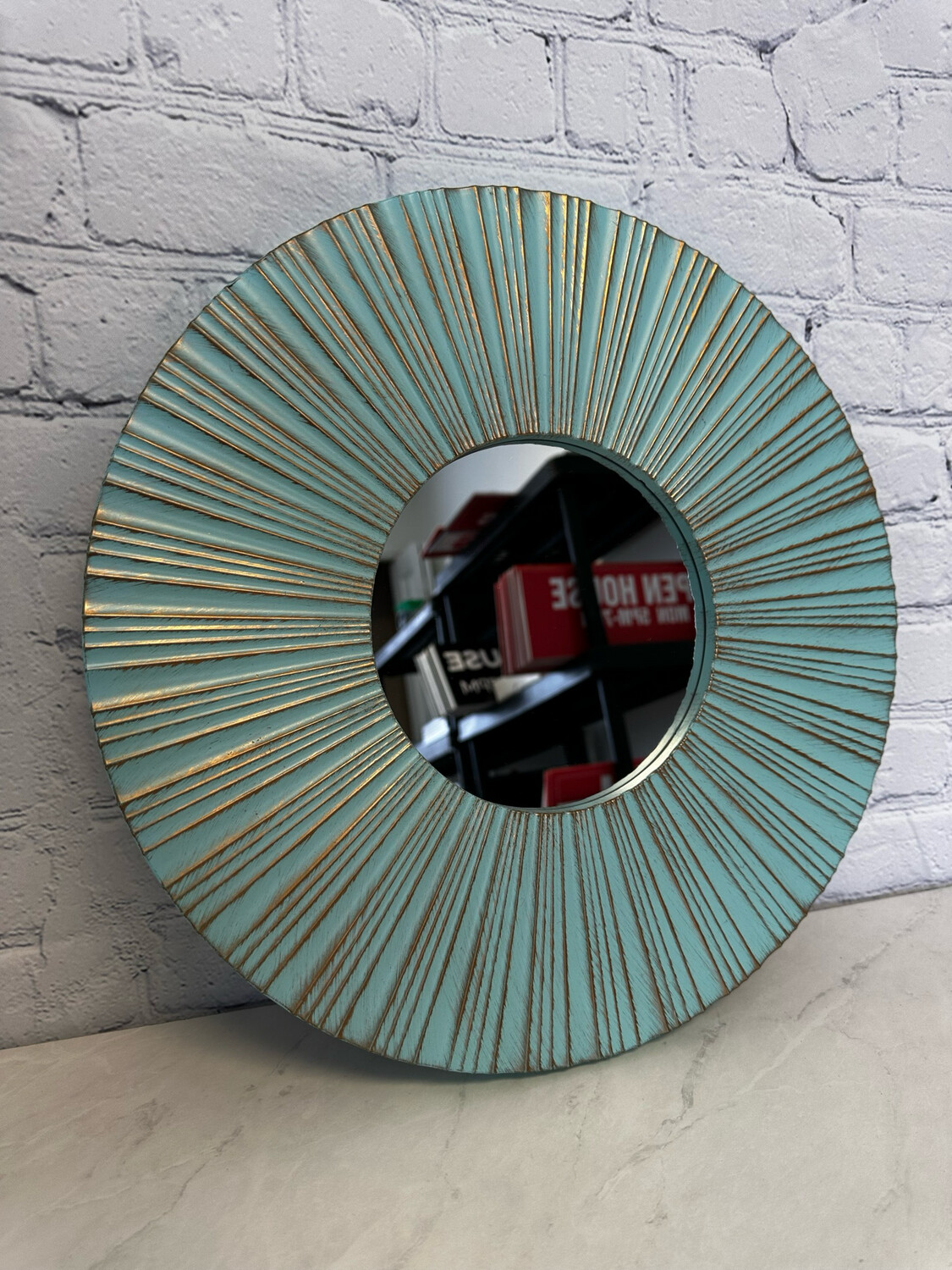 Teal & Gold Mirror