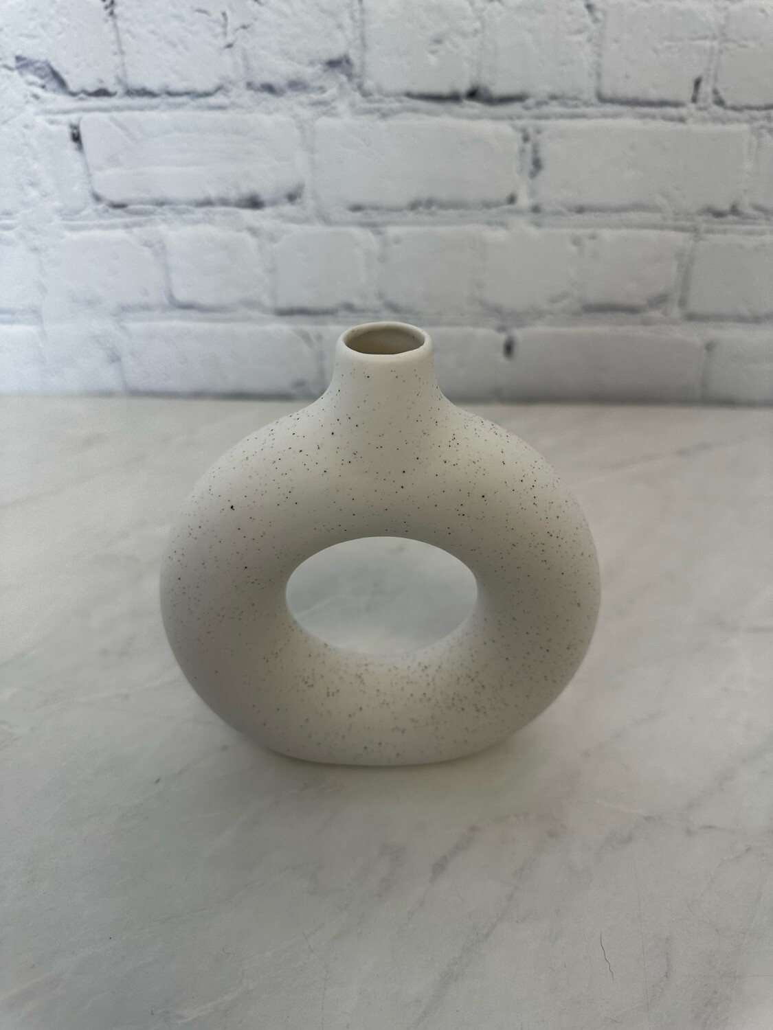 Small White Circle Vase