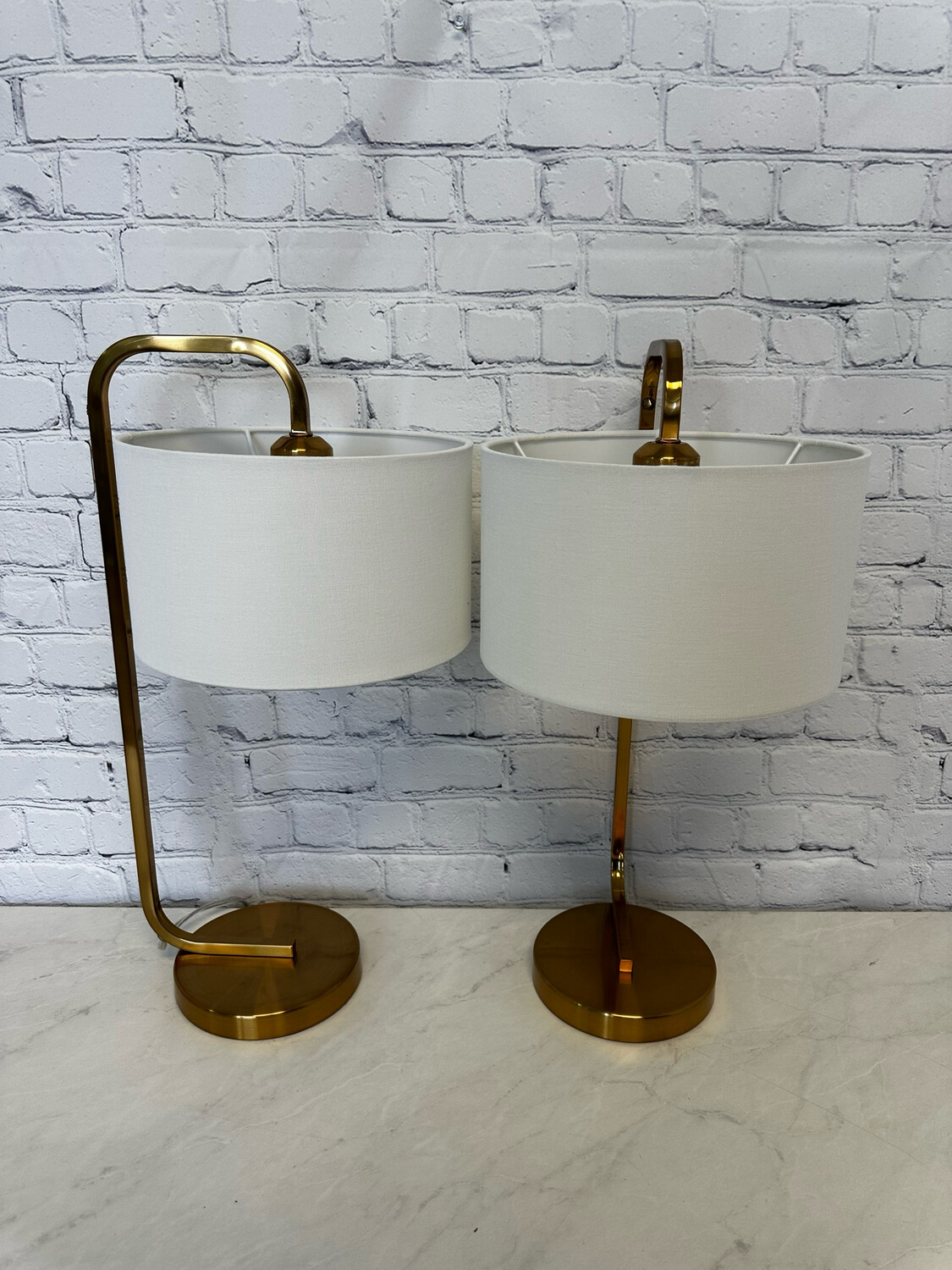 Brushed Gold Lamp - Set Of 2