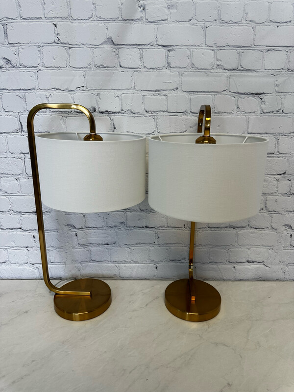 Brushed Gold Lamp - Set Of 2