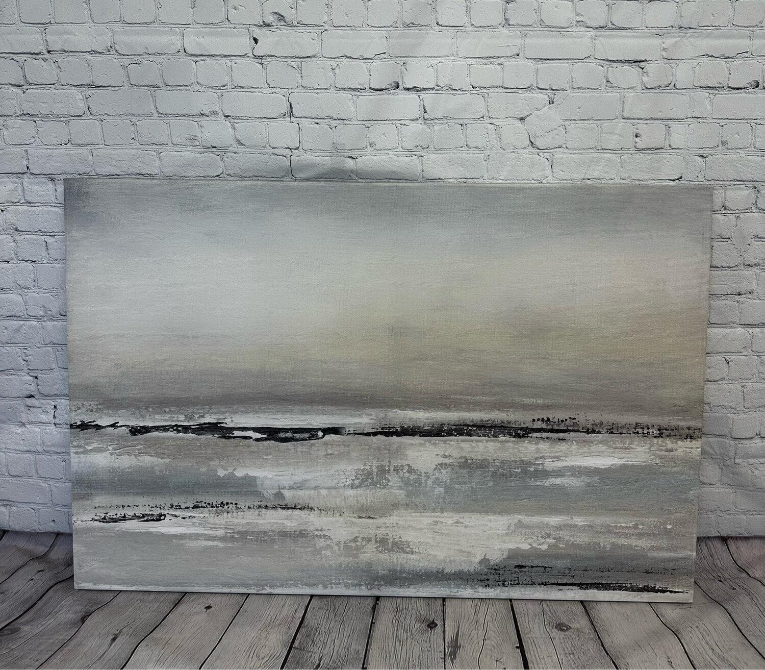 White & Grey Abstract Canvas