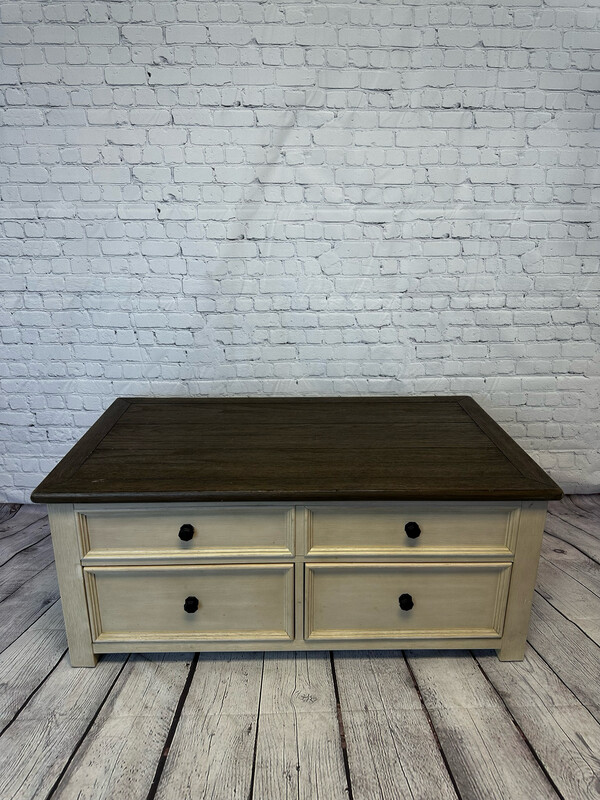 Beige & Brown Lift Top Coffee Table