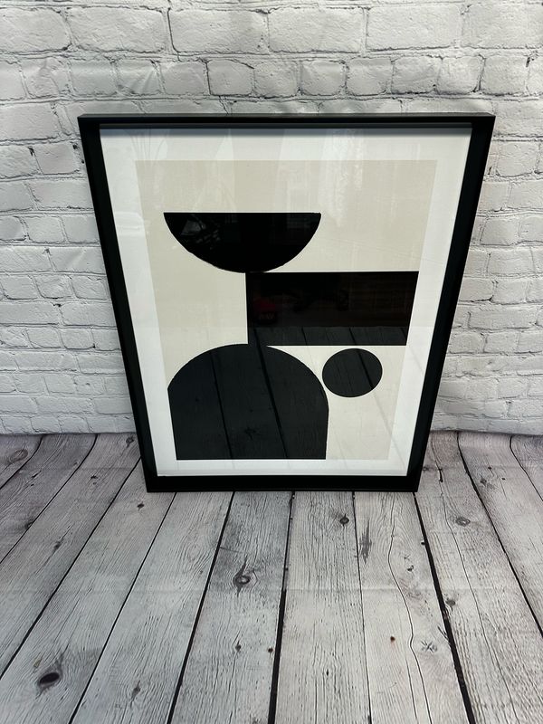 Black & White Abstract Framed Print