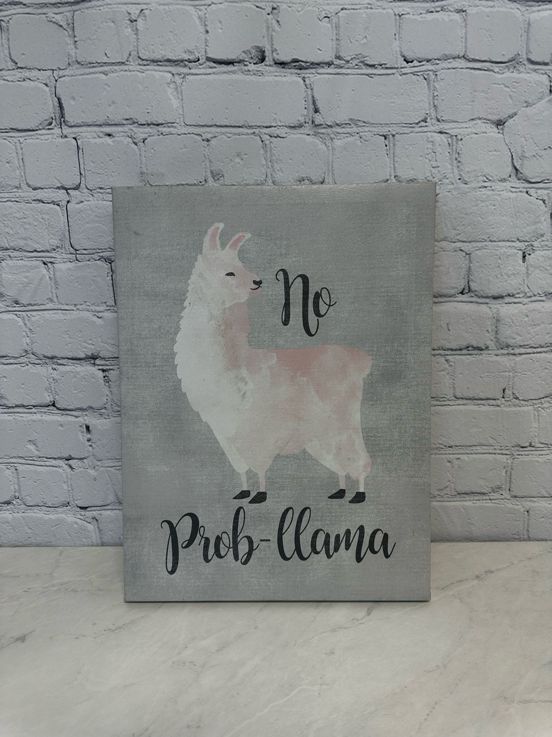 No Prob-llama Canvas