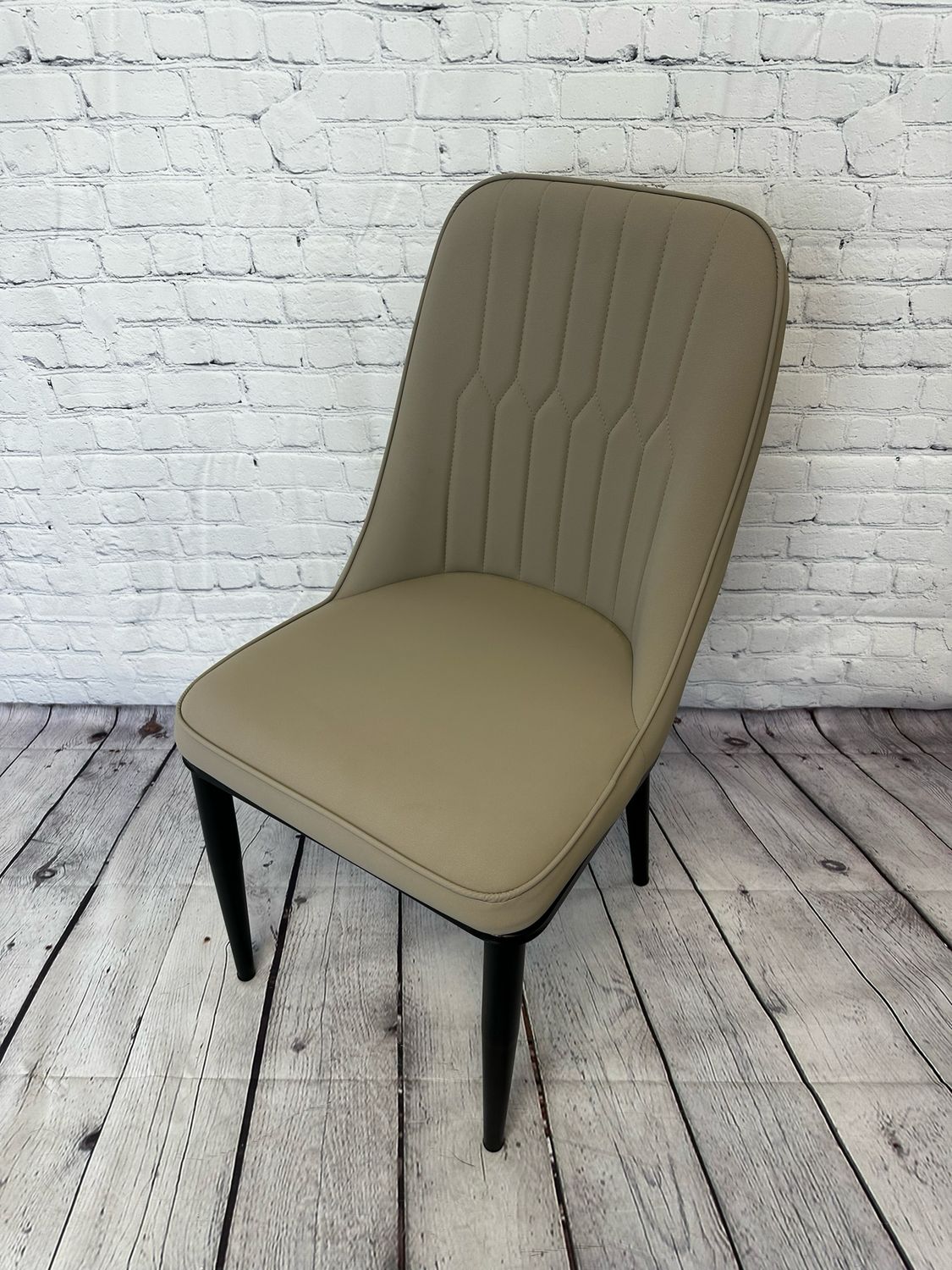 Beige Leather Chair - Single