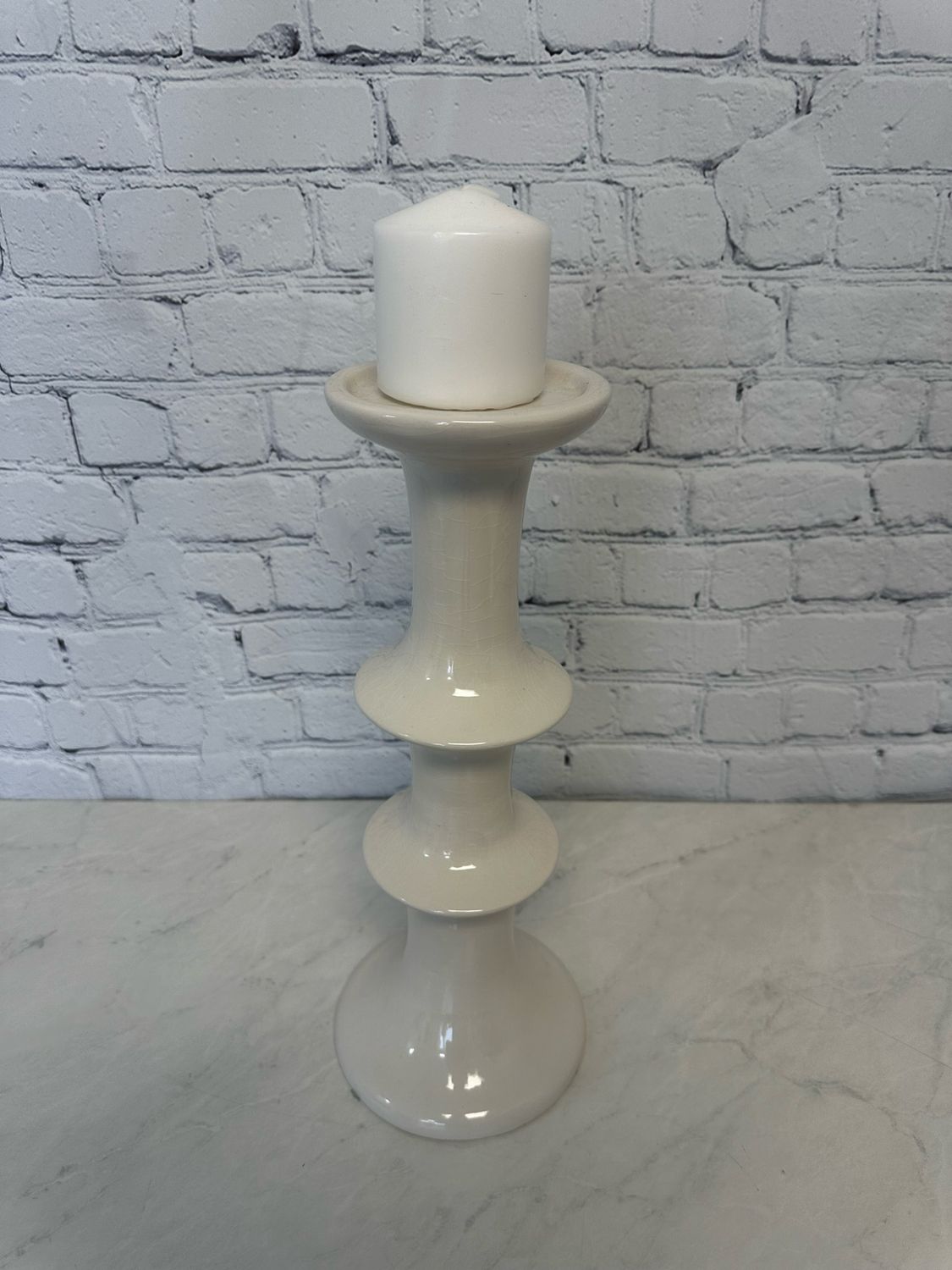 Off White Candle Holder