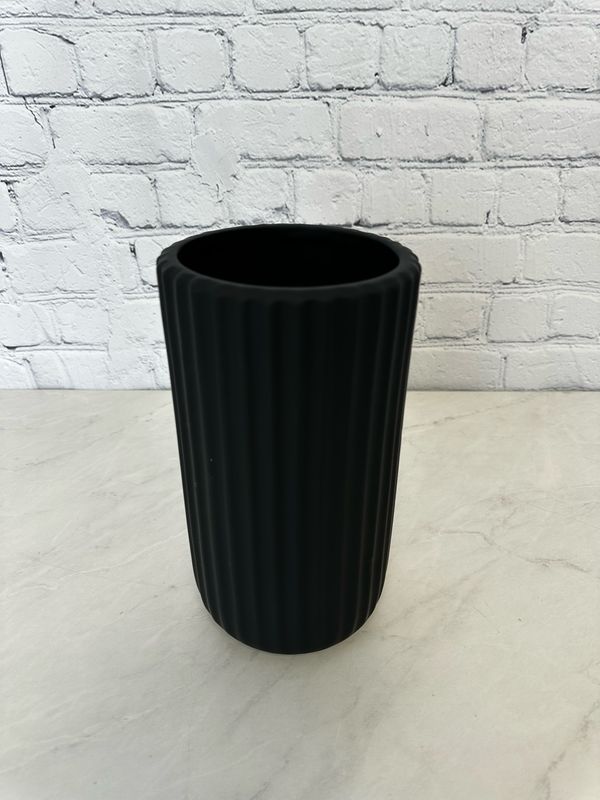 Medium Black Decorative Vase