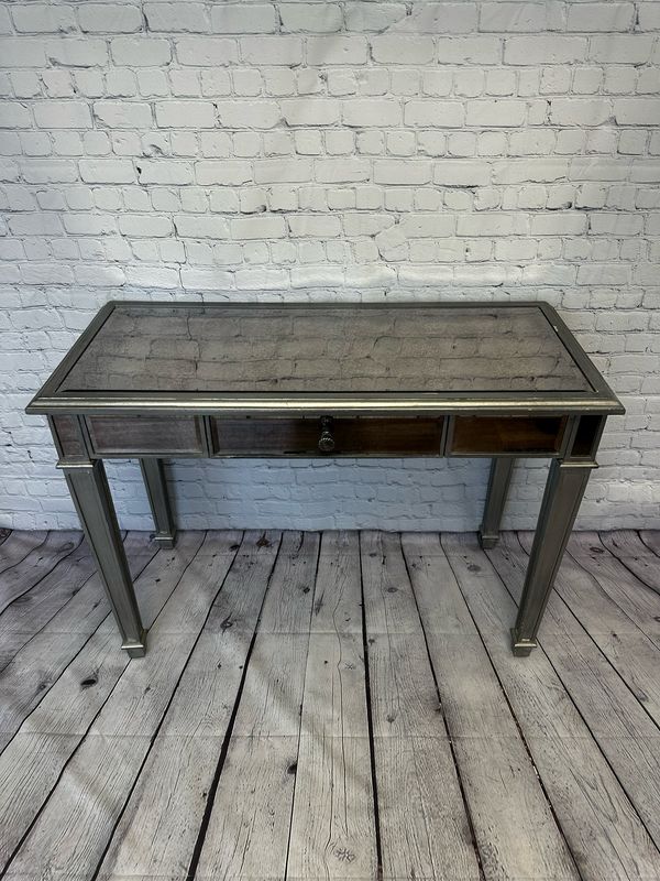 Fogged Mirrored Desk or Console Table