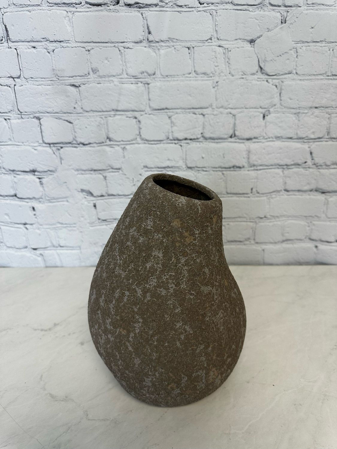 Large Grey Clay Decorative Vase