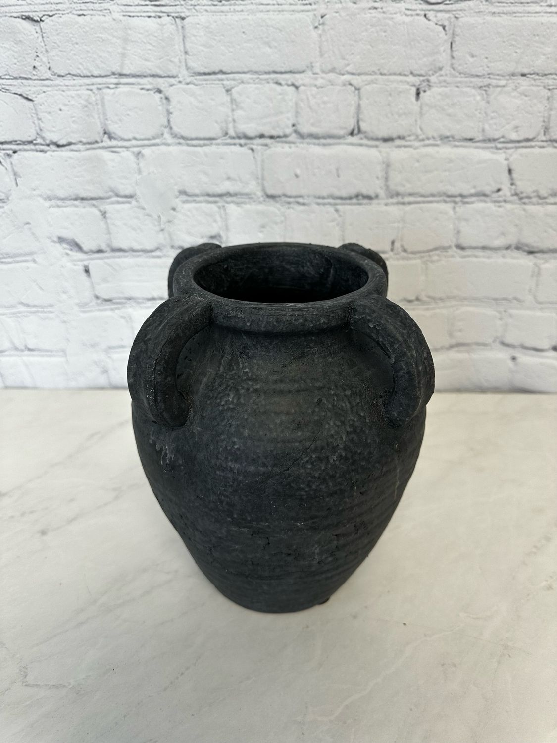 Large Dark Grey Decorative Vase