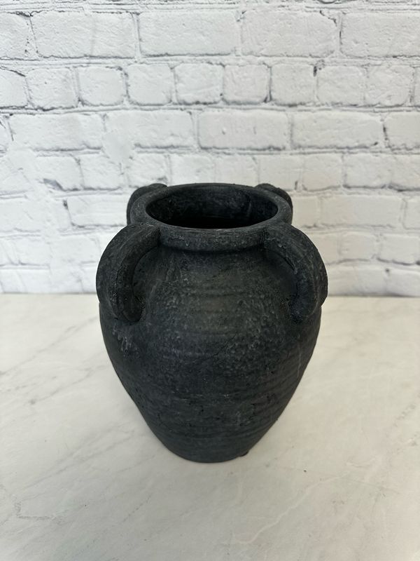 Large Dark Grey Decorative Vase