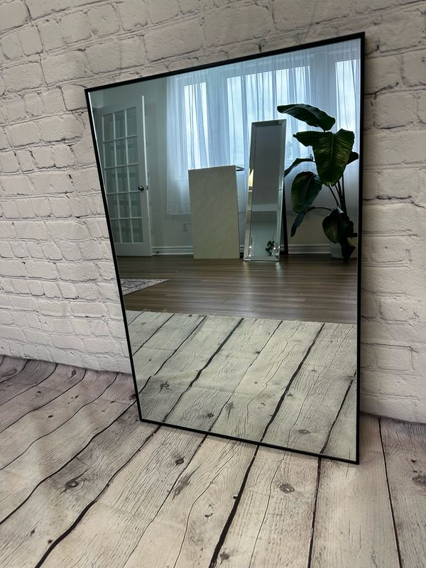 Black Rectangular Standing OR Hanging Mirror