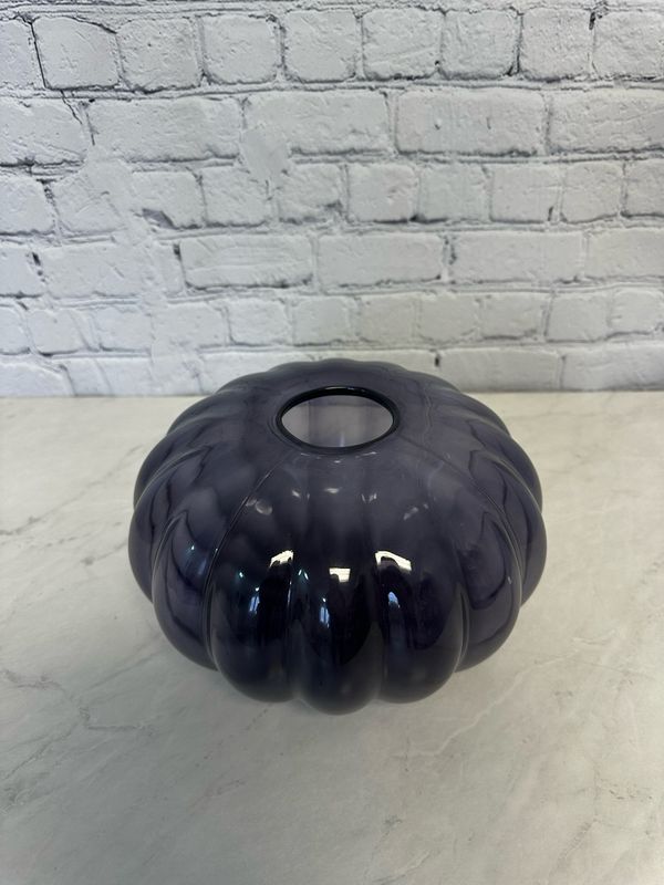 Short Purple Glass Vase