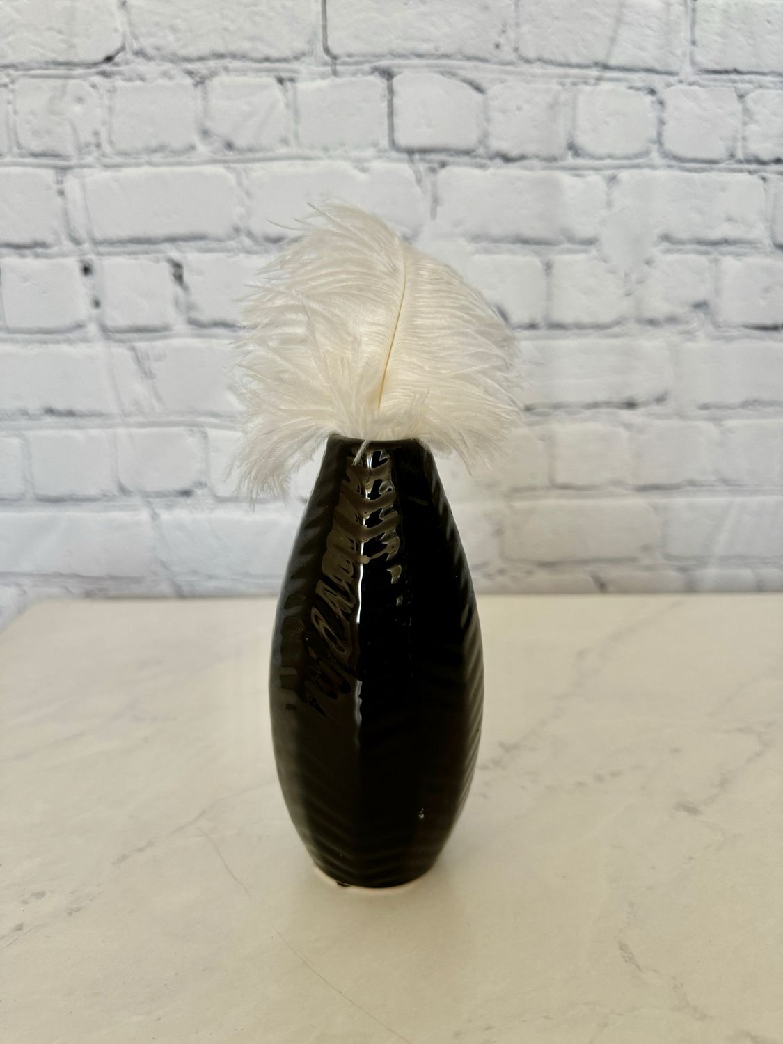 Small Black Teardrop Vase