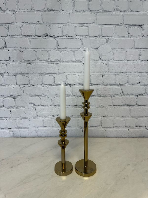 Gold Candle Stick - Set Of 2