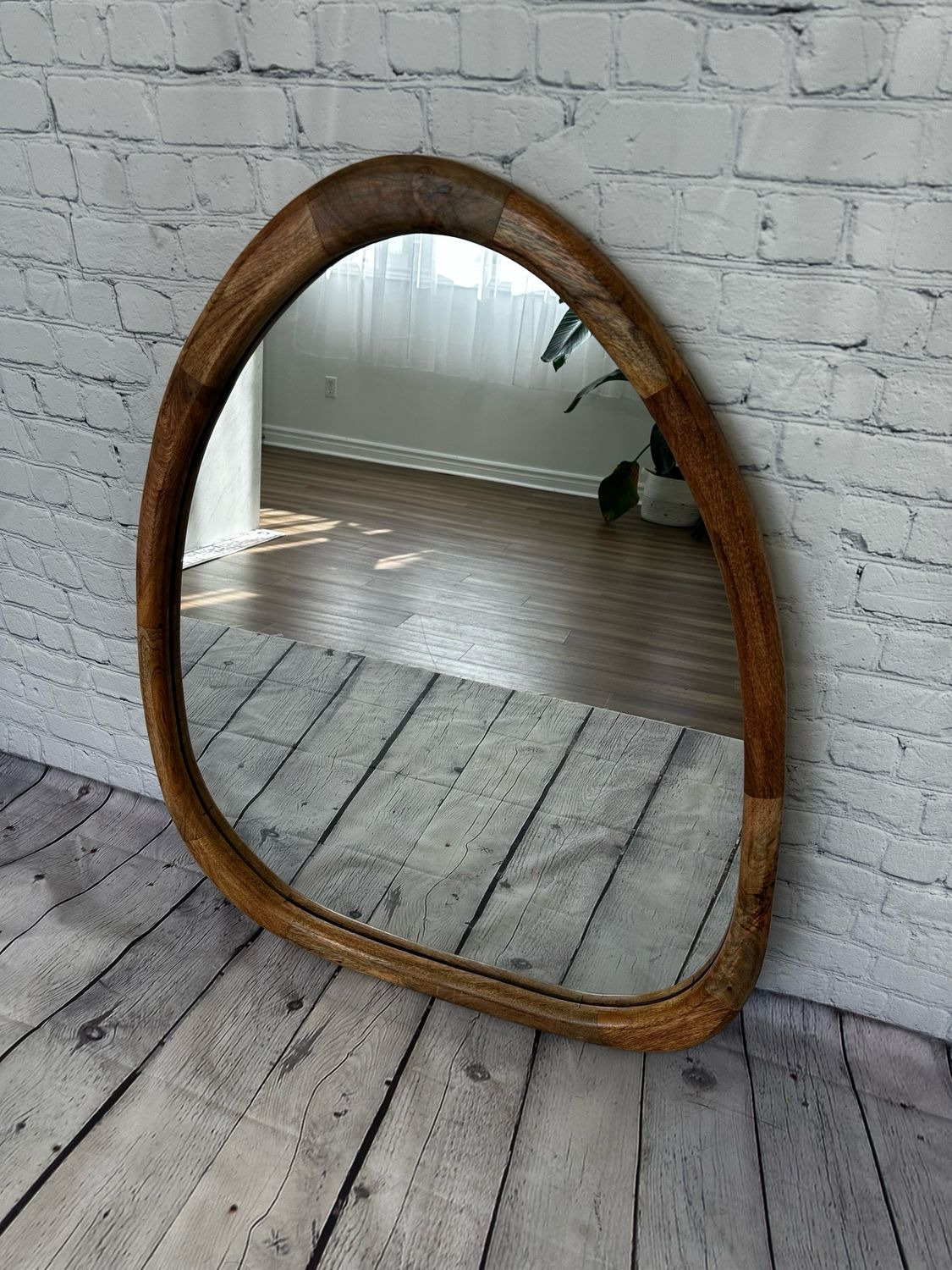 Oversized Wooden Mirror