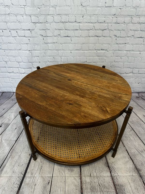 Bohemian Oak Round Coffee Table