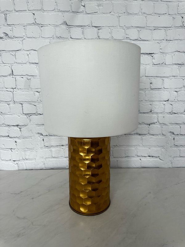 Single Gold Honeycomb Lamp