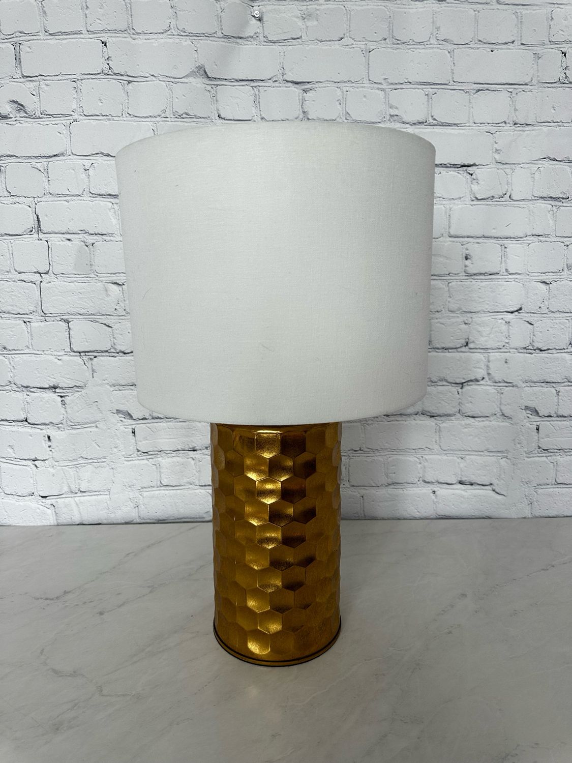 Single Gold Honeycomb Lamp