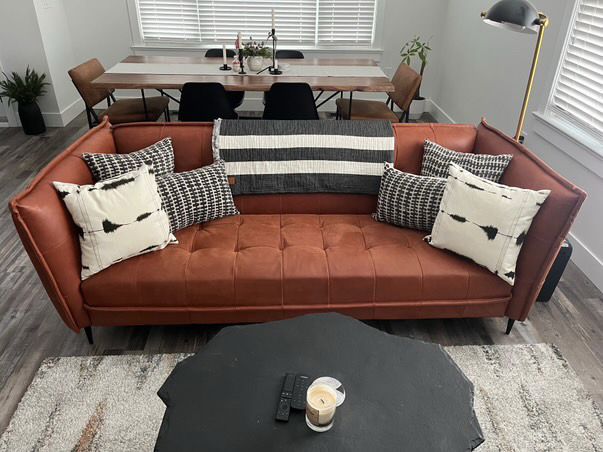 Brown Leather Sofa