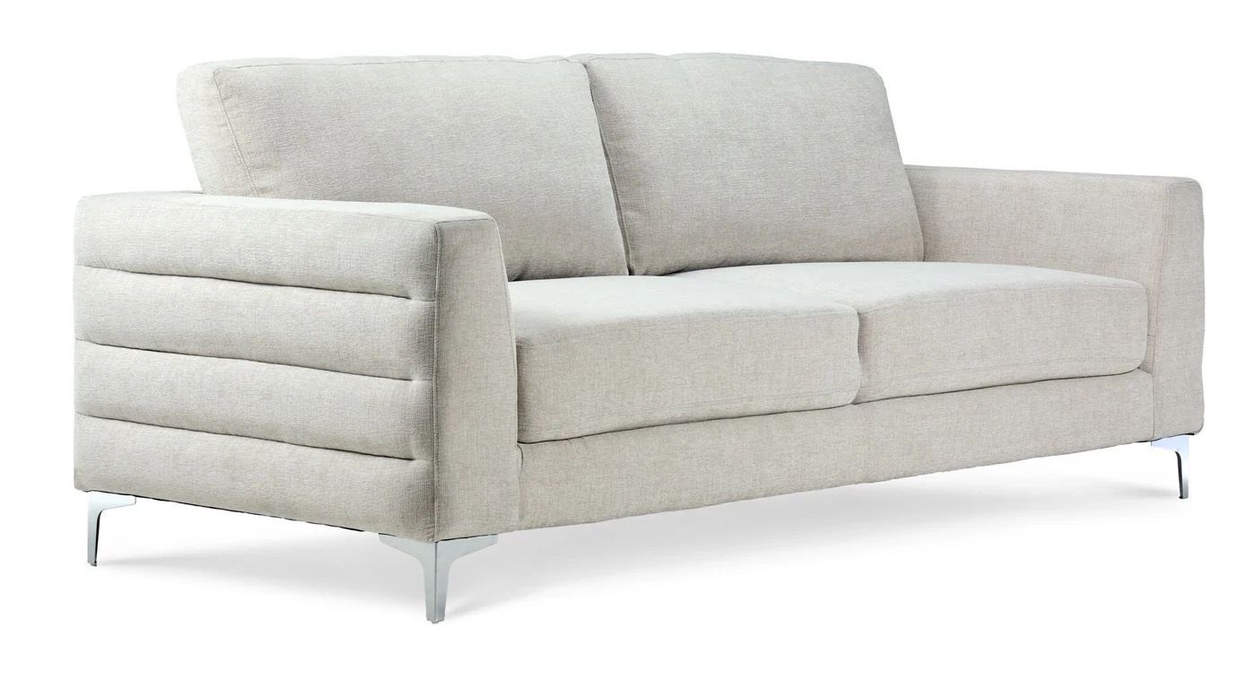 Modern Beige Tufted Sofa