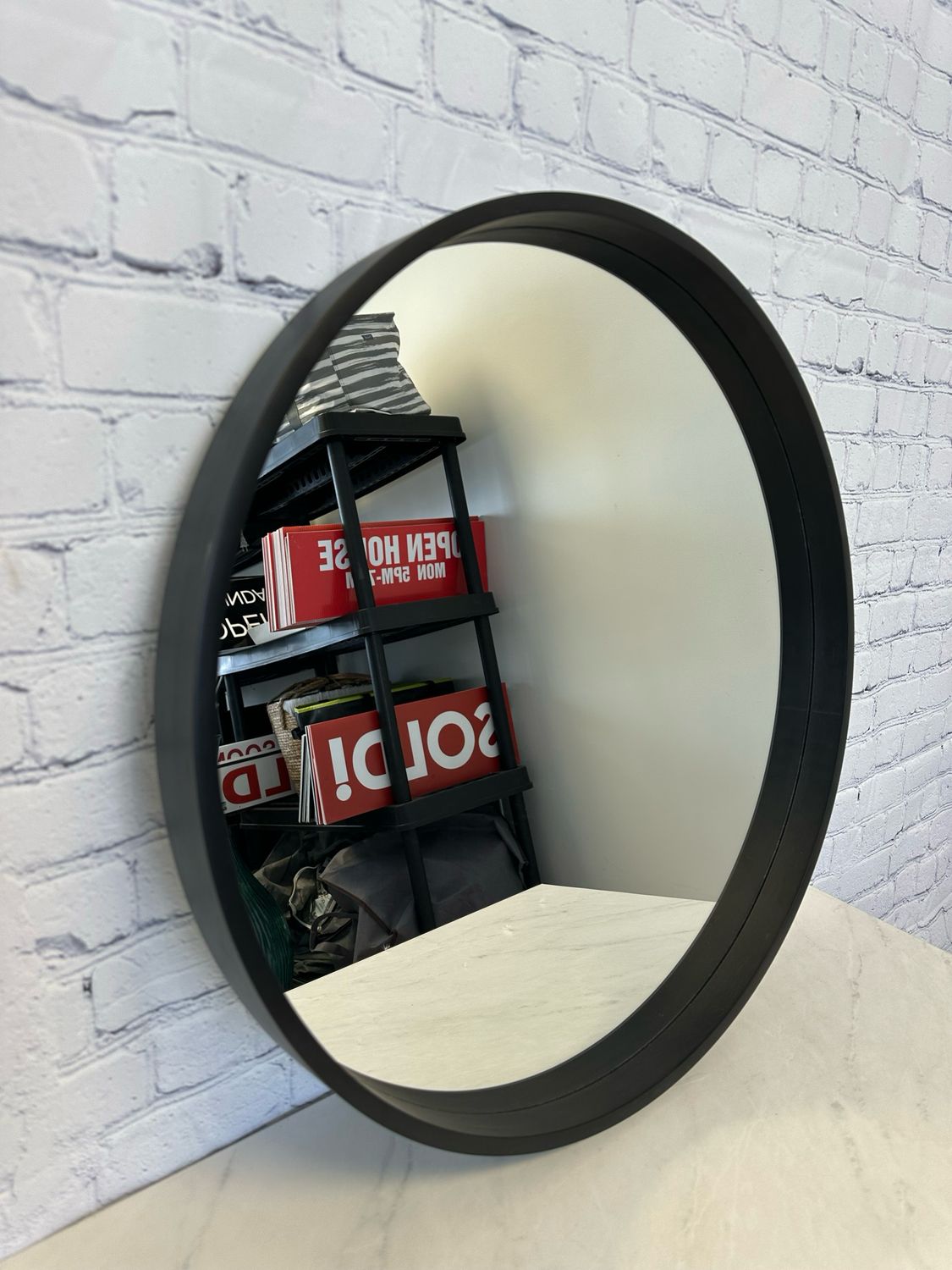 Black Wooden Mirror