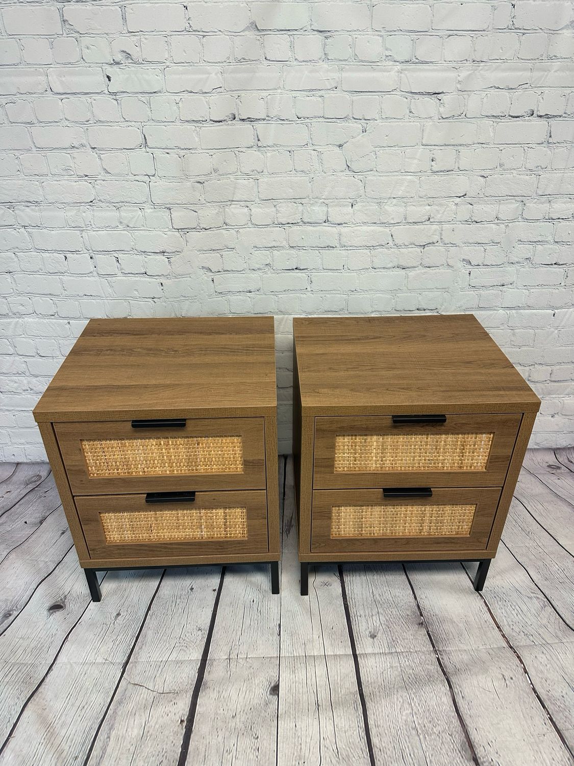 Brown End Table w/ Drawer - Set of 2