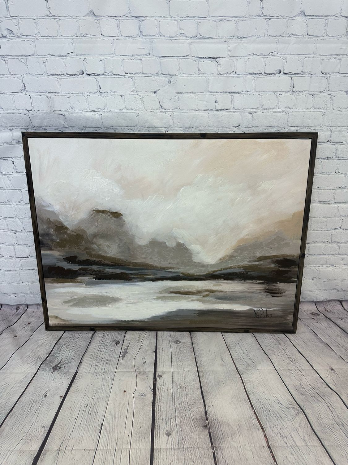 Abstract Landscape Framed Canvas