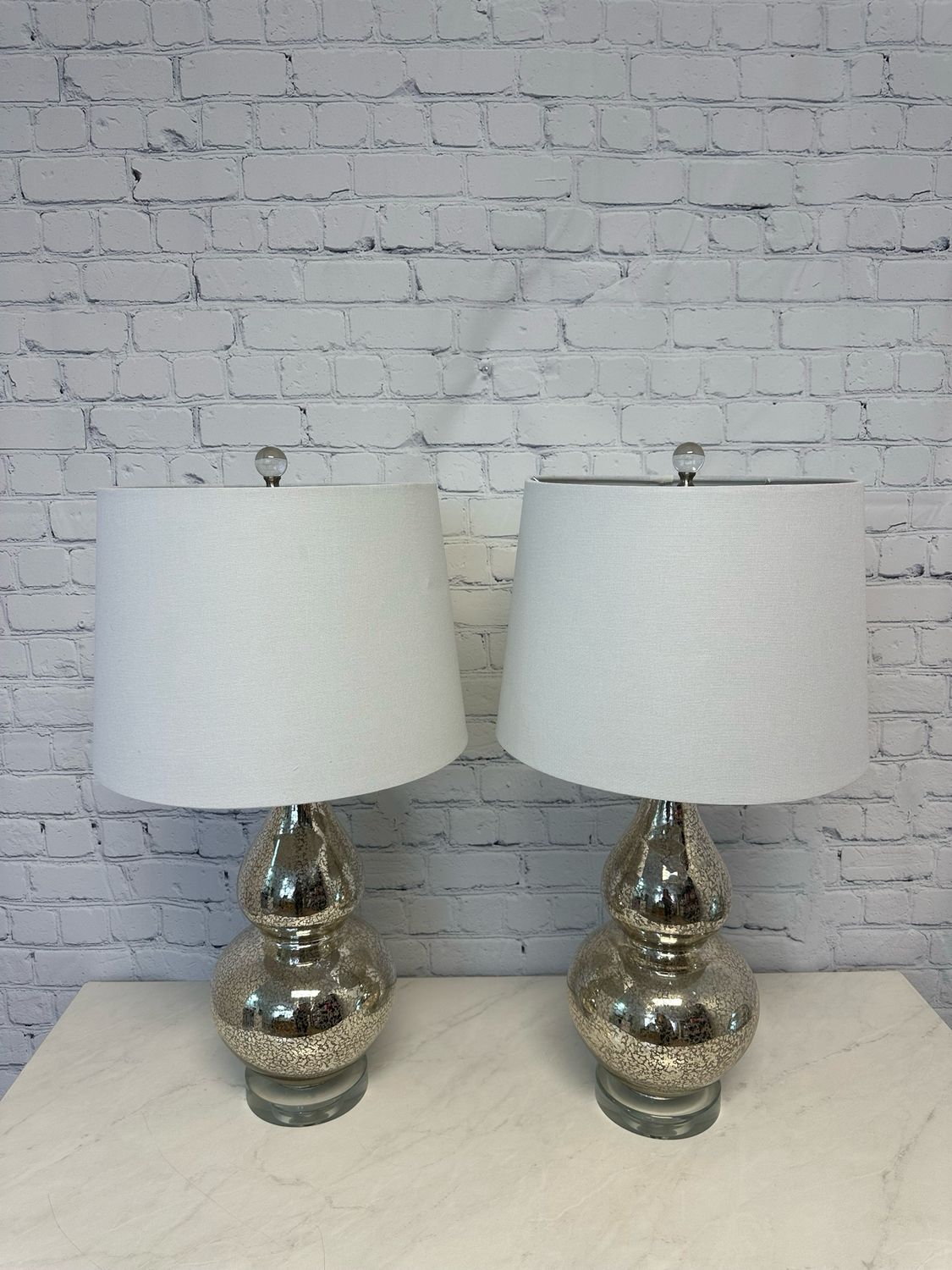 Gold Mirrored Lamp - Set Of 2