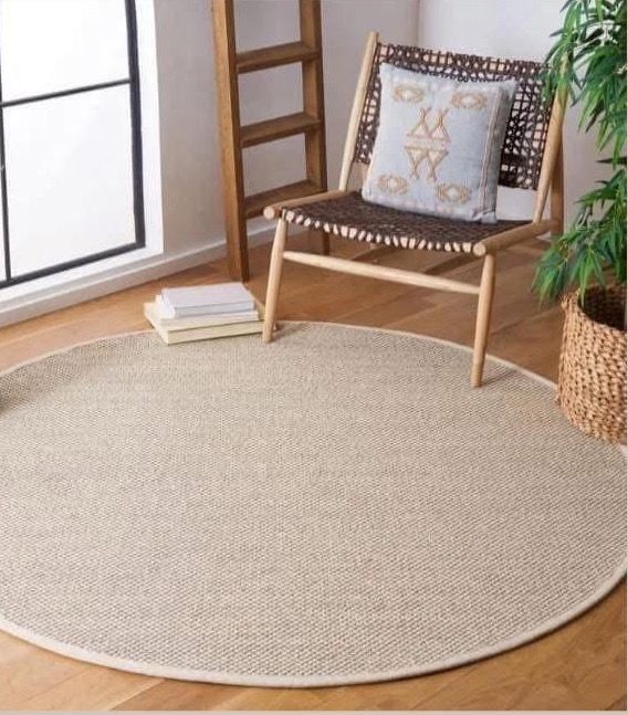 Beige Circle Rug 9x9
