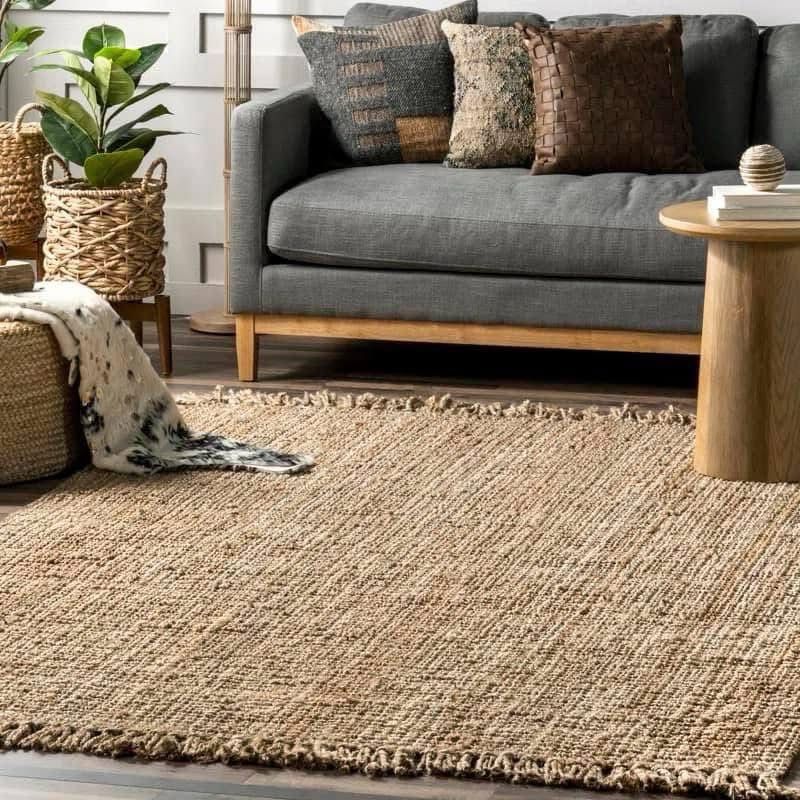Tan Jute Rug 4x6