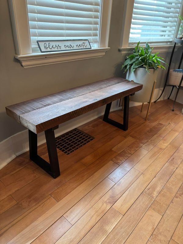 Locally Made Long Solid Wood Bench