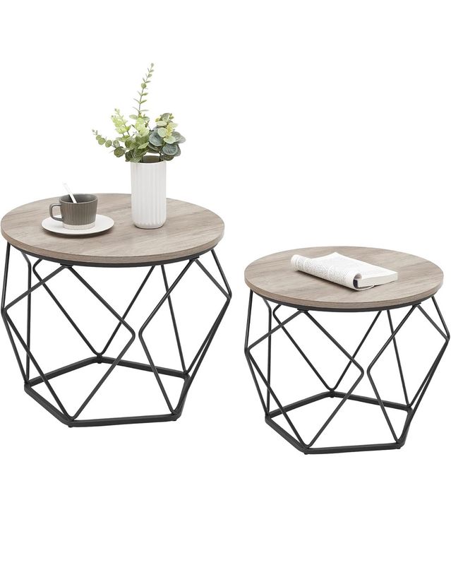 Greige Nesting Coffee Table - Set Of 2