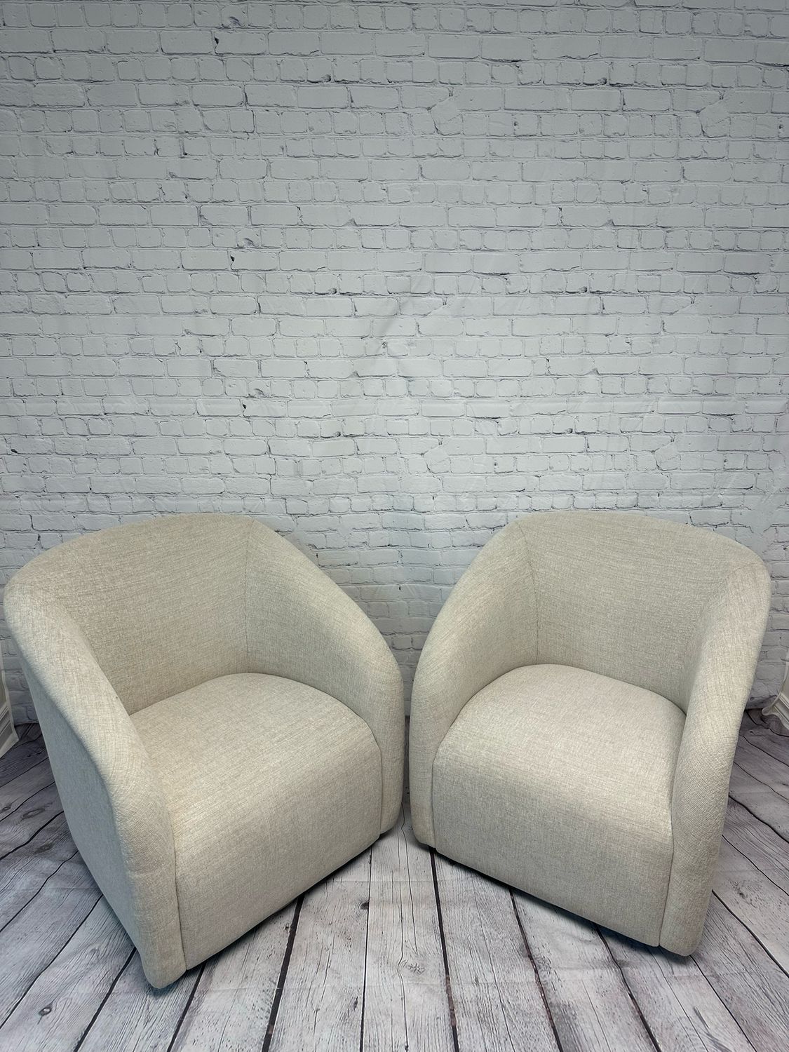 Oatmeal Swivel Chair - Set Of 2