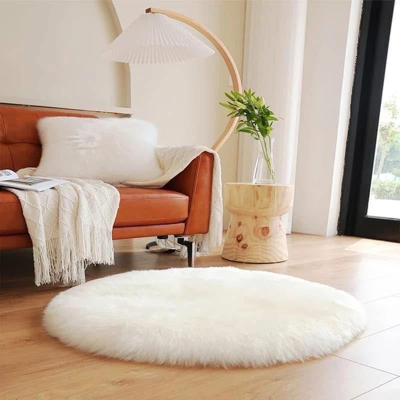 Faux Fur Circle Rug 5x5