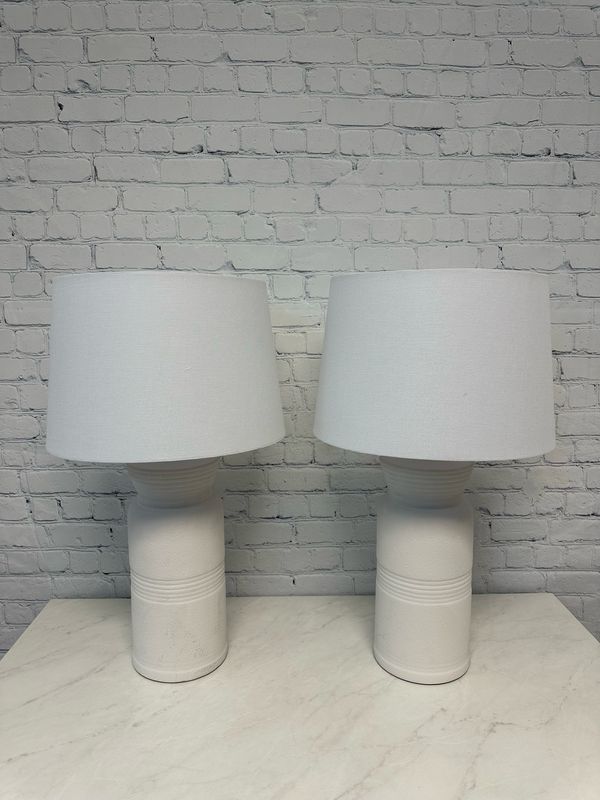 Modern White Lamp - Set Of 2