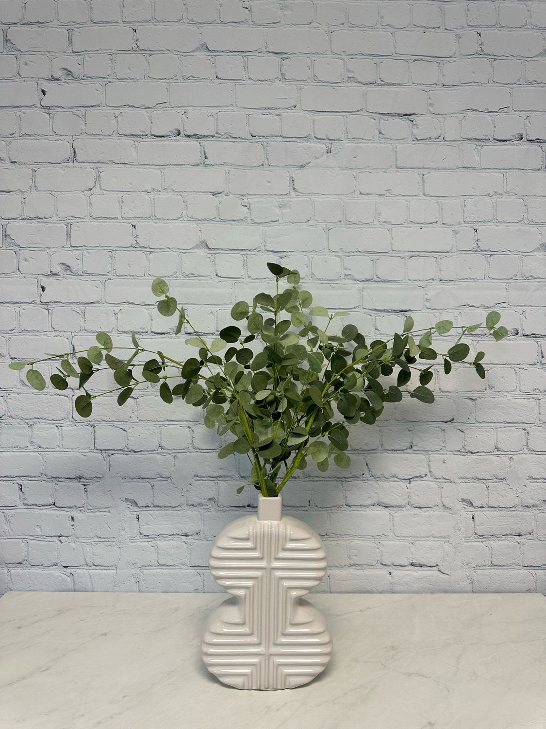 White Figure 8 Vase