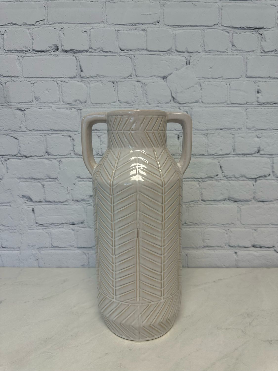 Large Beige Decorative Vase