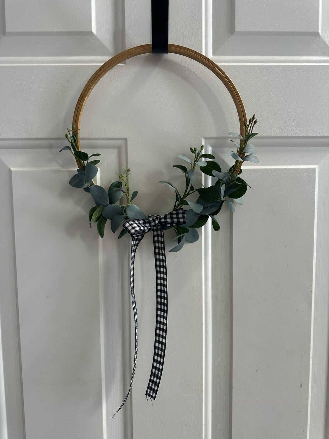 Small Greenery Wreath w/ Wooden Ring