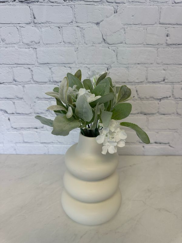 Large White Bubble Vase