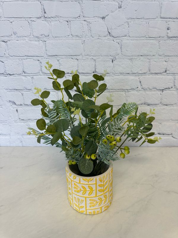 Yellow Leaf Vase