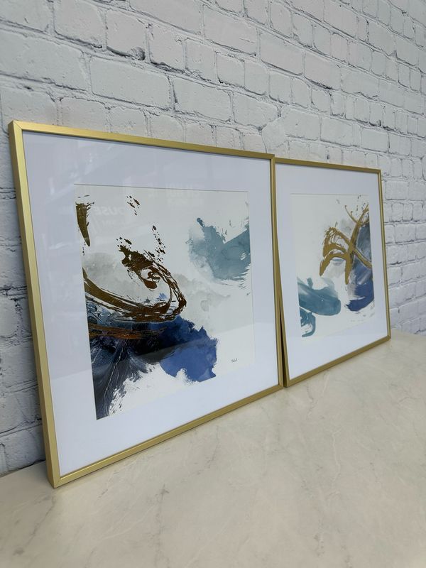 Gold Framed Abstract Art - Set Of 2