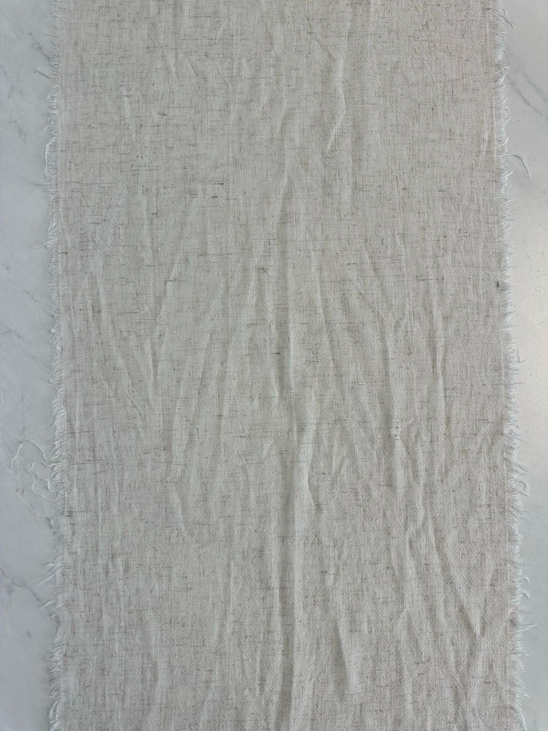 Beige Frayed Table Runner 1x6