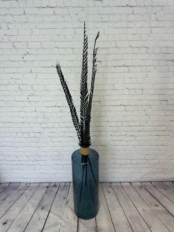 XL Dark Blue Glass Floor Plant
