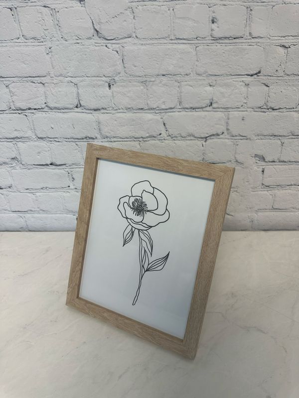 Easel Rose Print