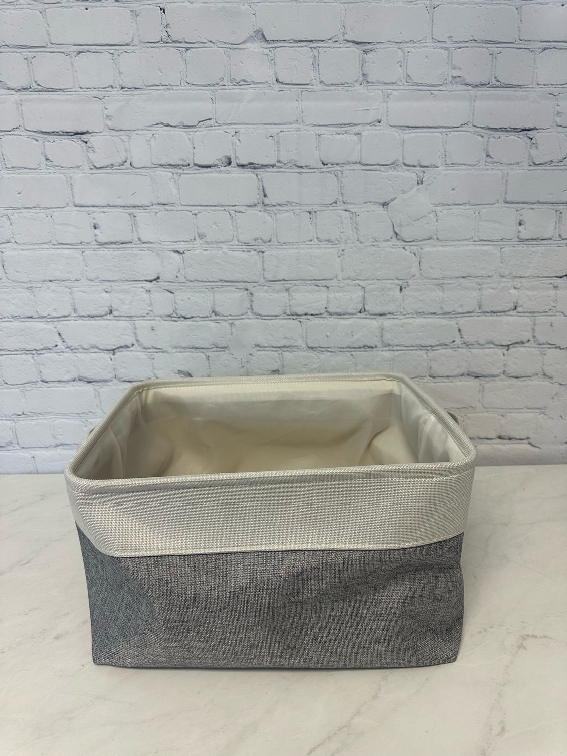Grey & White Shelf Basket