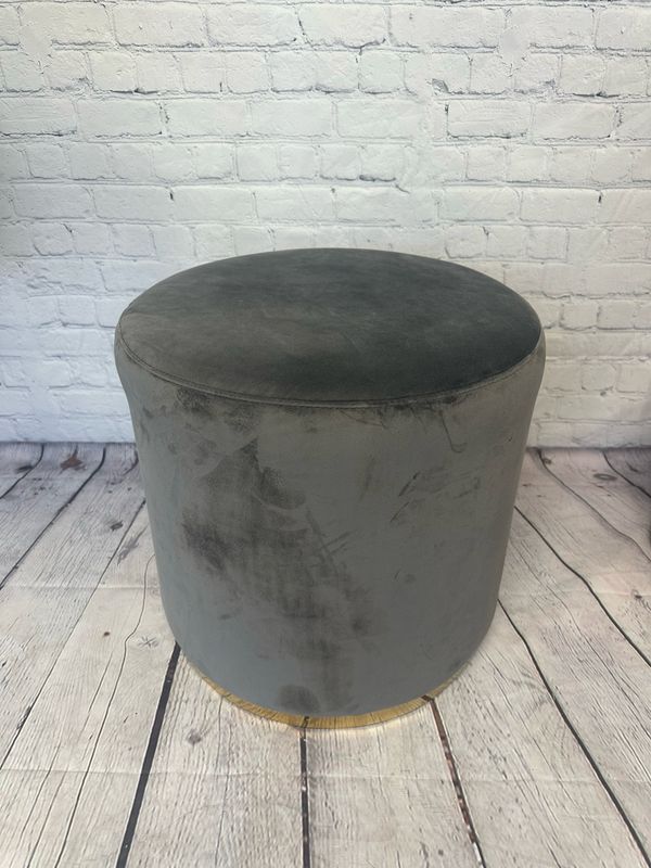 Grey & Gold Ottoman