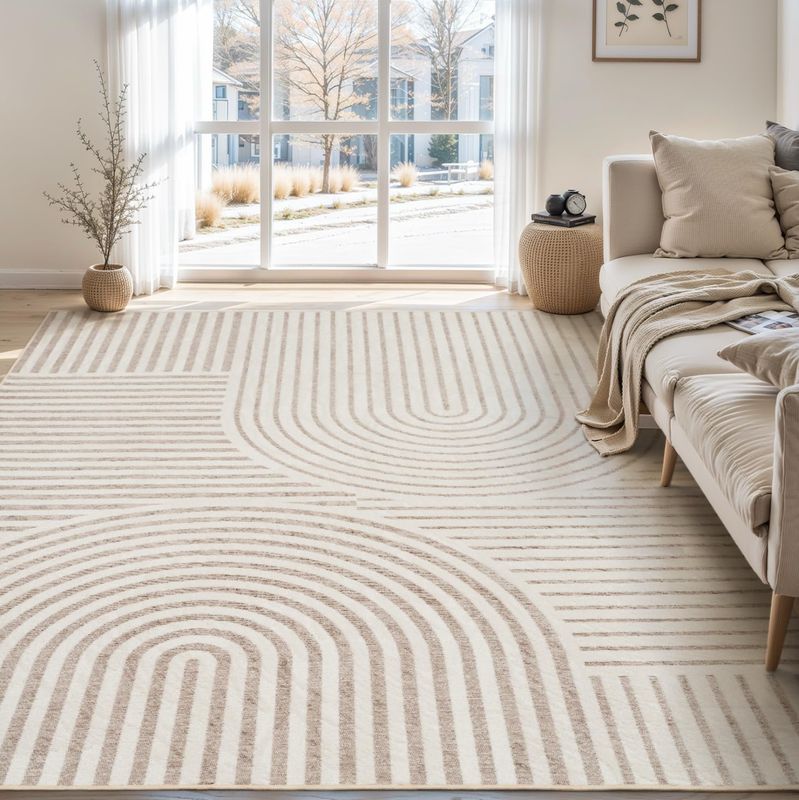 Beige Boho Foldable Rug 6x9