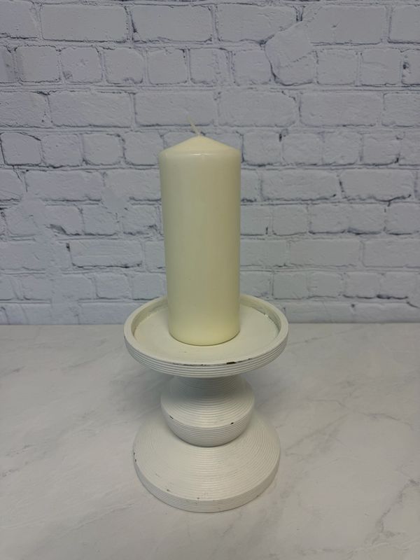 White Candle Holder