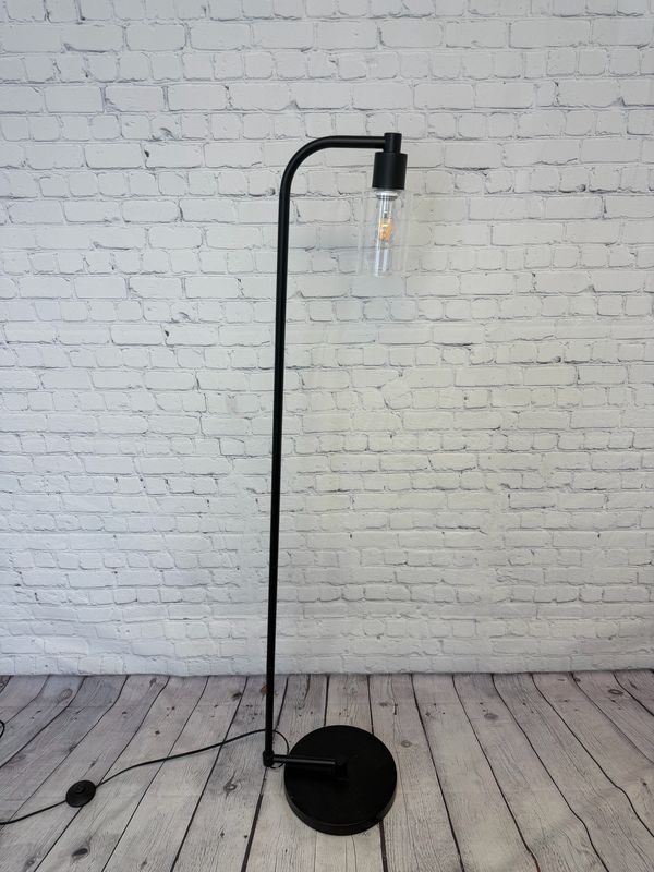 Matte Black Industrial Floor Lamp - 5 Foot